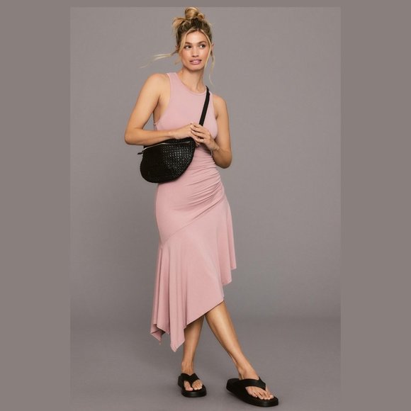 Daily Practice by Anthropologie Sleeveless Side-Ruched Dress NWT - Picture 3 of 13